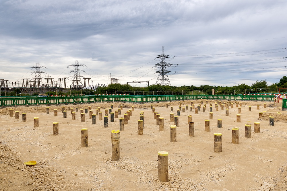 Main foundation piling works