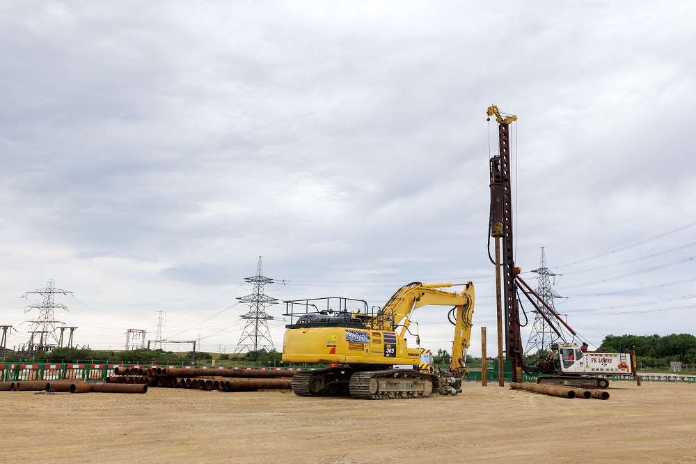 Main foundation piling works